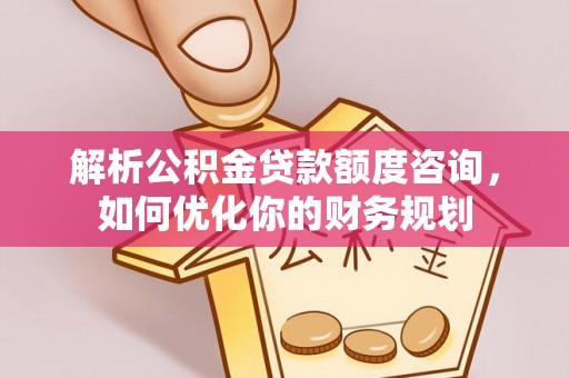 龙海解析公积金贷款额度咨询，如何优化你的财务规划