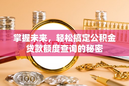 龙海掌握未来，轻松搞定公积金贷款额度查询的秘密