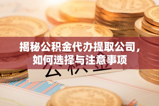 龙海揭秘公积金代办提取公司，如何选择与注意事项
